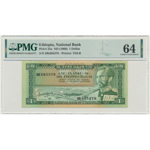 Ethiopia, 1 Dollar (1966) - PMG 64
