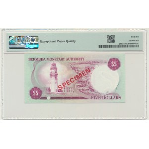 Bermuda, 5 Dollars (1985) - SPECIMEN - PMG 66 EPQ