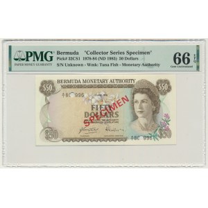 Bermuda, 50 Dollars (1985) - SPECIMEN - PMG 66 EPQ