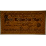 Danzig, 10 Billion Mark 1923 - watermark squares