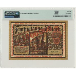 Danzig, 1 Million Mark 1923 - red overprint - PMG 66 EPQ - RARE