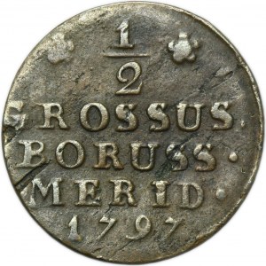 Prusse du Sud, Frédéric-Guillaume II, 1/2 Grosz Wrocław 1797 B