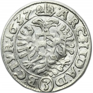 Austria, Ferdinand III, 3 Kreuzer Wien 1637
