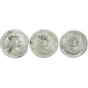 Súbor, Nemecko, Brandenbursko-Prusko, Fridrich Viliam, Königsberg 1683 HS (3 ks).