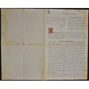 Skrypt dłużny, Wadowice 1929 r., pożyczka 1.500 dolarów