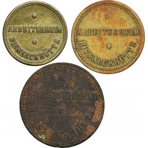 Set, Königshütte, Bismarckhütte, Bismarckhütte, 5 Pfennig, 10 Pfennig and 40 Pfennig (3 pcs.)