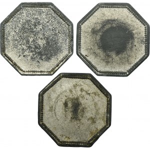 Set, Beuthn, Lagiewnick, Huberthushütte, 5 Pfennig, 10 Pfennig and 50 Pfennig (3 pcs.)