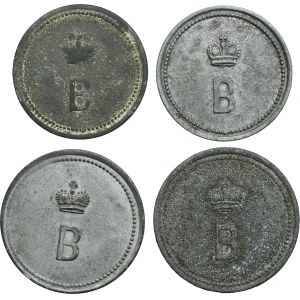 Set, Schwientochlowitz, Falvahütte, 50 Pfennig and 100 Pfennig (4 pcs.)