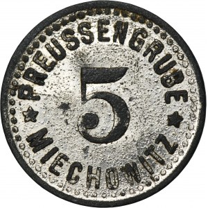 Beuthn, Miechowitz, Preussengrube, 5 Pfennig