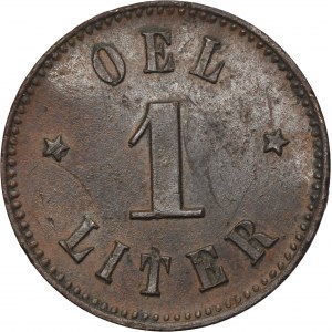 Ruda in Oberschlesien, Ruda, Gräflich von Ballenstrem'sche Werke, Token for 1 Liter of Oil