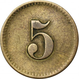 Ruda in Oberschlesien, Ruda, Gräflich von Ballenstrem'sche Werke, 5 Pfennig - UNLISTED