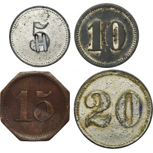 Set, Beuthn, Szomberg, Hohenzollerngrube, 5 Pfennig, 10 Pfennig, 15 Pfennig and 20 Pfennig (4 pcs.)
