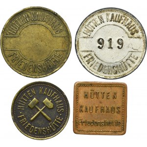 Set, Ruda in Oberschlesien, Friedenshütte, Hütten Kaufhaus, 1 Pfennig, 5 Pfennig and 20 Pfennig (3 pcs.)