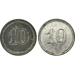 Set, Ruda in Oberschlesien, Orzegow, Gotthardtschacht, 10 Pfennig (2 pcs.)