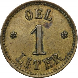 Hindenburg, Rokittnitz, Castellengrube, Token for 1 Liter of Oil