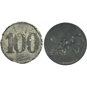 Set, Hindenburg, Ludwigsglückgrube, 100 Pfennig (2 pcs.)