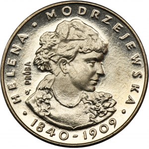 PRÓBA NIKIEL, 100 złotych 1975 Helena Modrzejewska