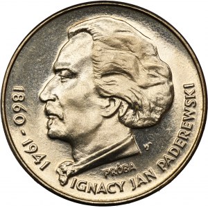 PRÓBA NIKIEL, 100 złotych 1975 Ignacy Jan Paderewski