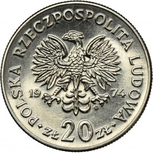 PRÓBA NIKIEL, 20 złotych 1974 Marceli Nowotko
