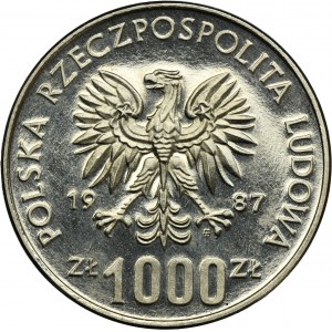 PRÓBA NIKIEL, 1.000 złotych 1987 Miasto Wrocław - WRATISLAVIA