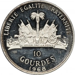 Haiti, Second Republic, 10 Gourdes Arezzo 1968 - Toussaint l'Ouverture
