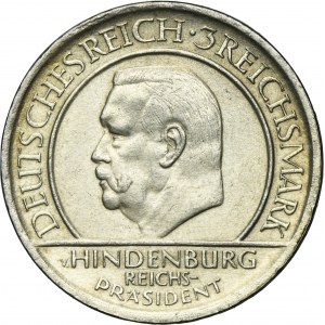 Germany, Weimar Republic, 3 Mark Berlin 1929 A - Weimar Oath