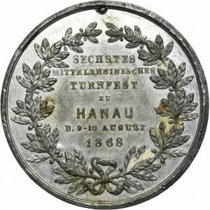 Medal Sixth Middle Rhine Gymnastics Festival in Hanau 1868