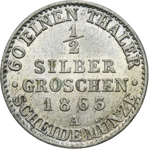 Germany, Kingdom of Prussia, Wilhelm I, 1/2 Silberg groschen Berlin 1863 A