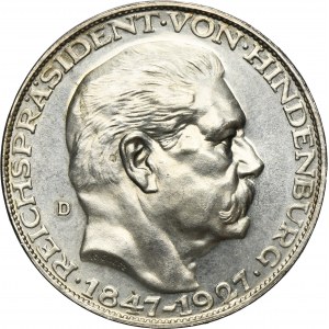 Germany, Weimar Republic, Paul von Hindenburg Medal 1927 D