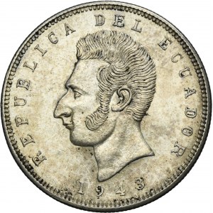Ecuador, 5 Sucres Mexico 1943