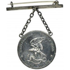 Germany, Kingdom of Prussia, Wilhelm II, 3 Mark Berlin 1913 A