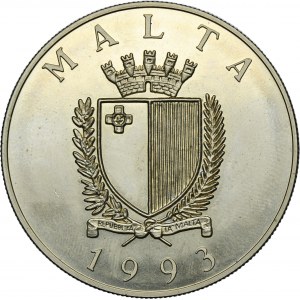 Malta, 1 Lira / 2 Ecu 1993