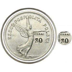 NICKEL PROBE, Nike, 5 zloty 1928 - ESSAI - VERY RARE