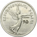 NICKEL PROBE, Nike, 5 zloty 1928 - ESSAI - VERY RARE