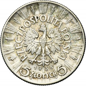 Piłsudski, 5 złotych 1938