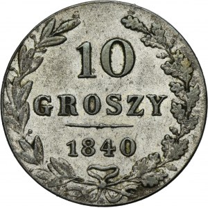 Polish Kingdom, 10 groschen Warsaw 1840 MW