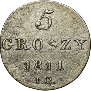 Duché de Varsovie, 5 Groszy Varsovie 1811 IB