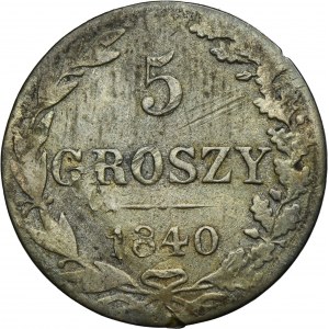 5 groschen Warsaw 1840 MW