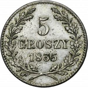 Free City of Krakau, 5 groschen 1835