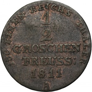 Germany, Kingdom of Prussia, Friedrich Wilhelm III, 1/2 Groschen Berlin 1811 A