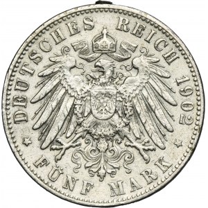 Germany, City of Hamburg, 5 Mark 1902 J