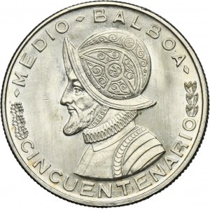 Panama, Republic, 1/2 Balboa 1953