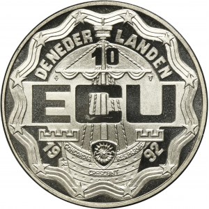 Netherlands, Beatrice, 10 Ecu Utrecht 1992 - Wilhelm I Friedrich