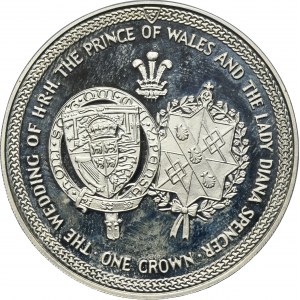 Île de Man, Elizabeth II, 1 Surrey Crown 1981 - Mariage royal