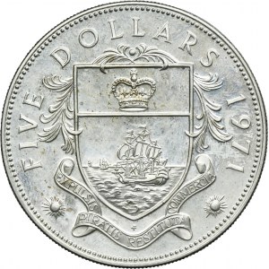 Bahamas, Elizabeth II, 5 Dollars 1971