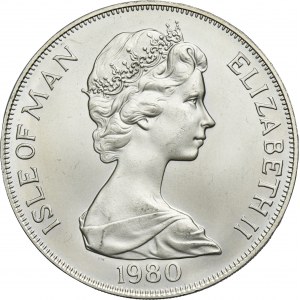Ostrov Man, Alžbeta II, 1 koruna Surrey 1980 - Olympijské hry v Lake Placid