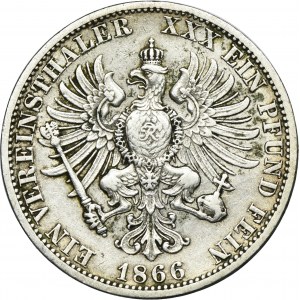 Germany, Kingdom of Prussia, Wilhelm I, Thaler Berlin 1866 A