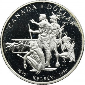 Canada, Elizabeth II, 1 Dollar Ottawa 1990 - Henry Kelsey