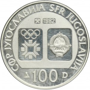 Yugoslavia, 100 Dinara Belgrad 1982 - Winter Olympics in Sarajevo
