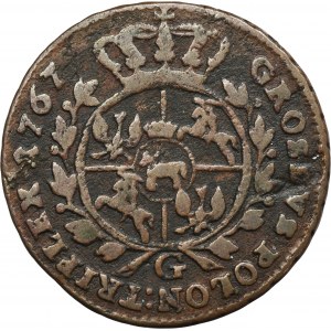 Poniatowski, 3 Groschen Krakau 1767 G - PRUSSIAN FORGERY